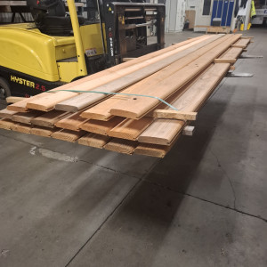 Høvlet lærketræ, Blokhus Brædder, 27x125mm,19 stk 4,20 m