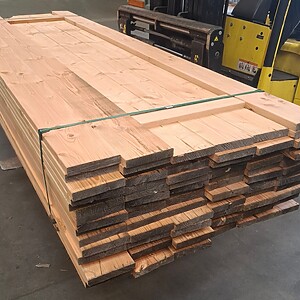 Høvlet lærketræ, 27x165mm, 81 stk 3,10 m